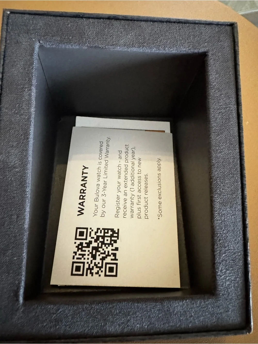 Bulova Watch Box Insert in Black and Gray